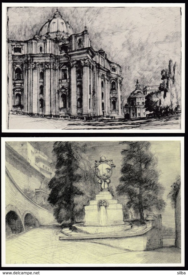 Vatican 1976 / Fountains And Views, Fontane E Vedute / Postal Stationery 130 - Monuments