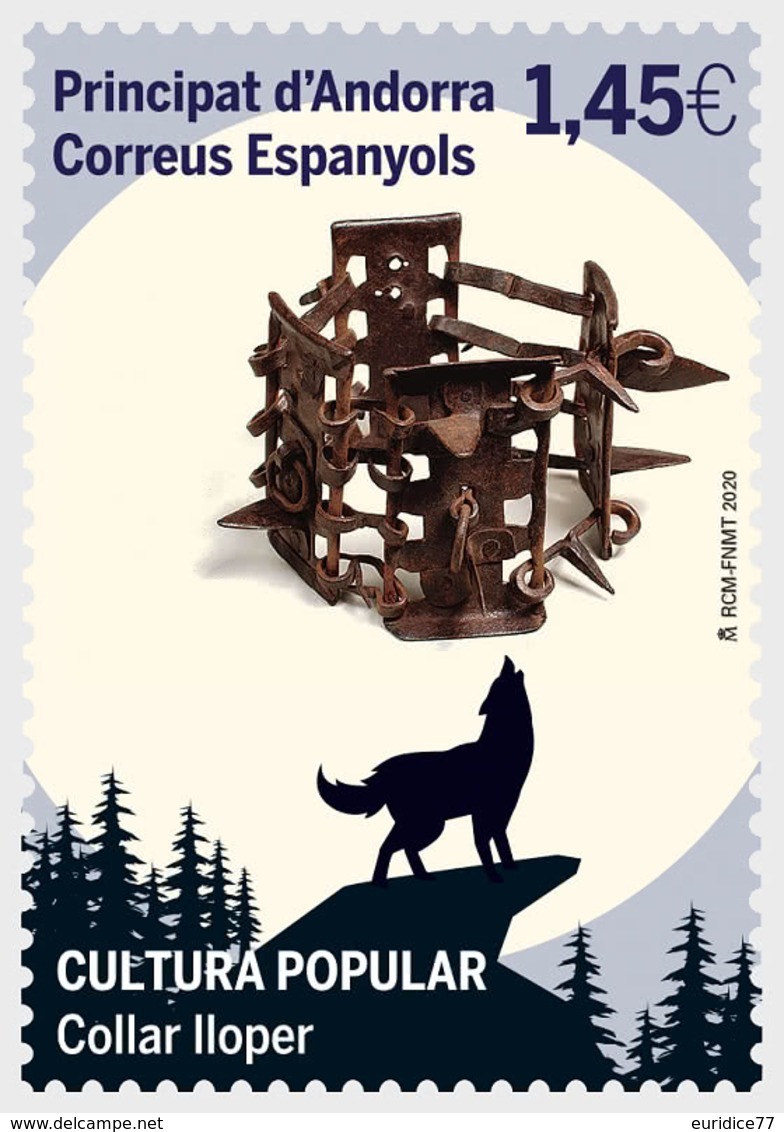 Spanish Andorra 2020 - Popular Culture, Wolf Collars Mnh - Neufs