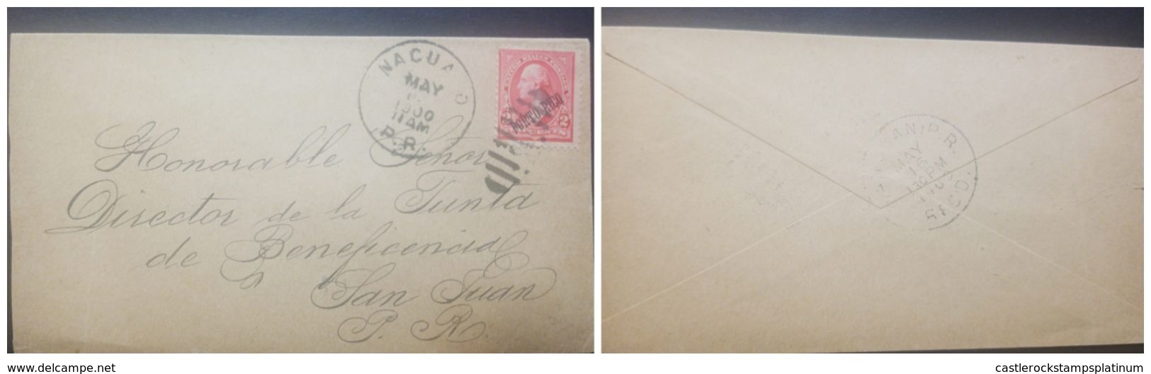 O) 1900  PUERTO RICO - MAGUAYO - MACUAYO  P.R. - PORTO RICO, US OCCUPATION, WASHINGTON 2c OVERPRINTE, TO SAN JUAN P.R. - Puerto Rico