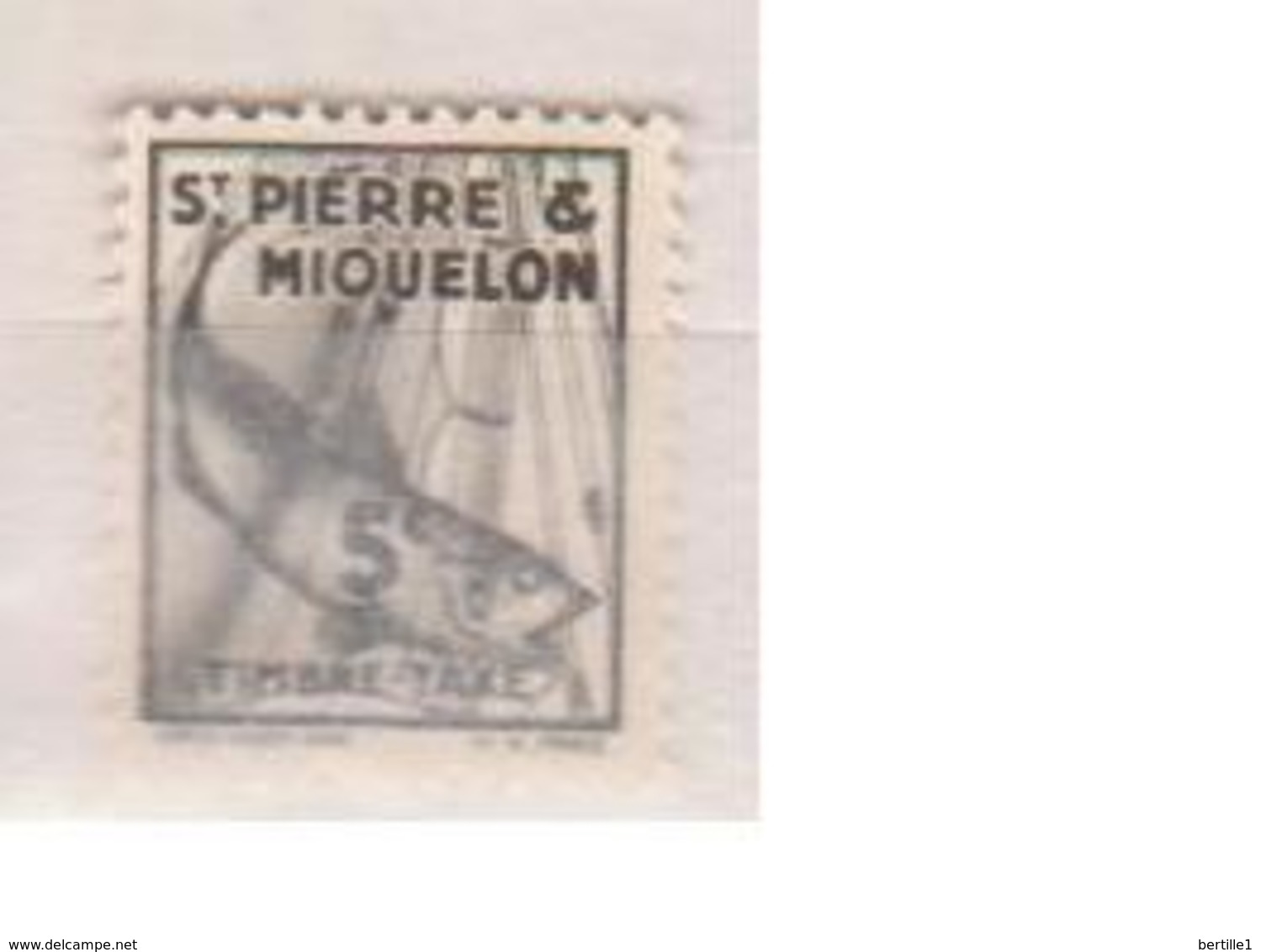 SAINT PIERRE ET MIQUELON       N°  YVERT  TAXE 32        NEUF AVEC CHARNIERES      ( CHARN  03/ 40 ) - Portomarken