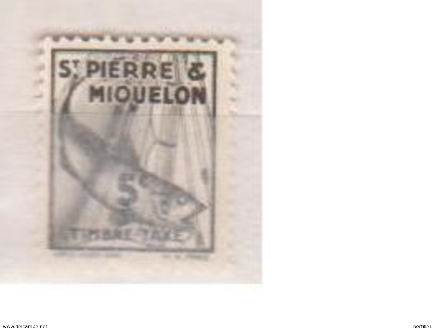 SAINT PIERRE ET MIQUELON       N°  YVERT  TAXE 32        NEUF AVEC CHARNIERES      ( CHARN  03/ 40 ) - Timbres-taxe