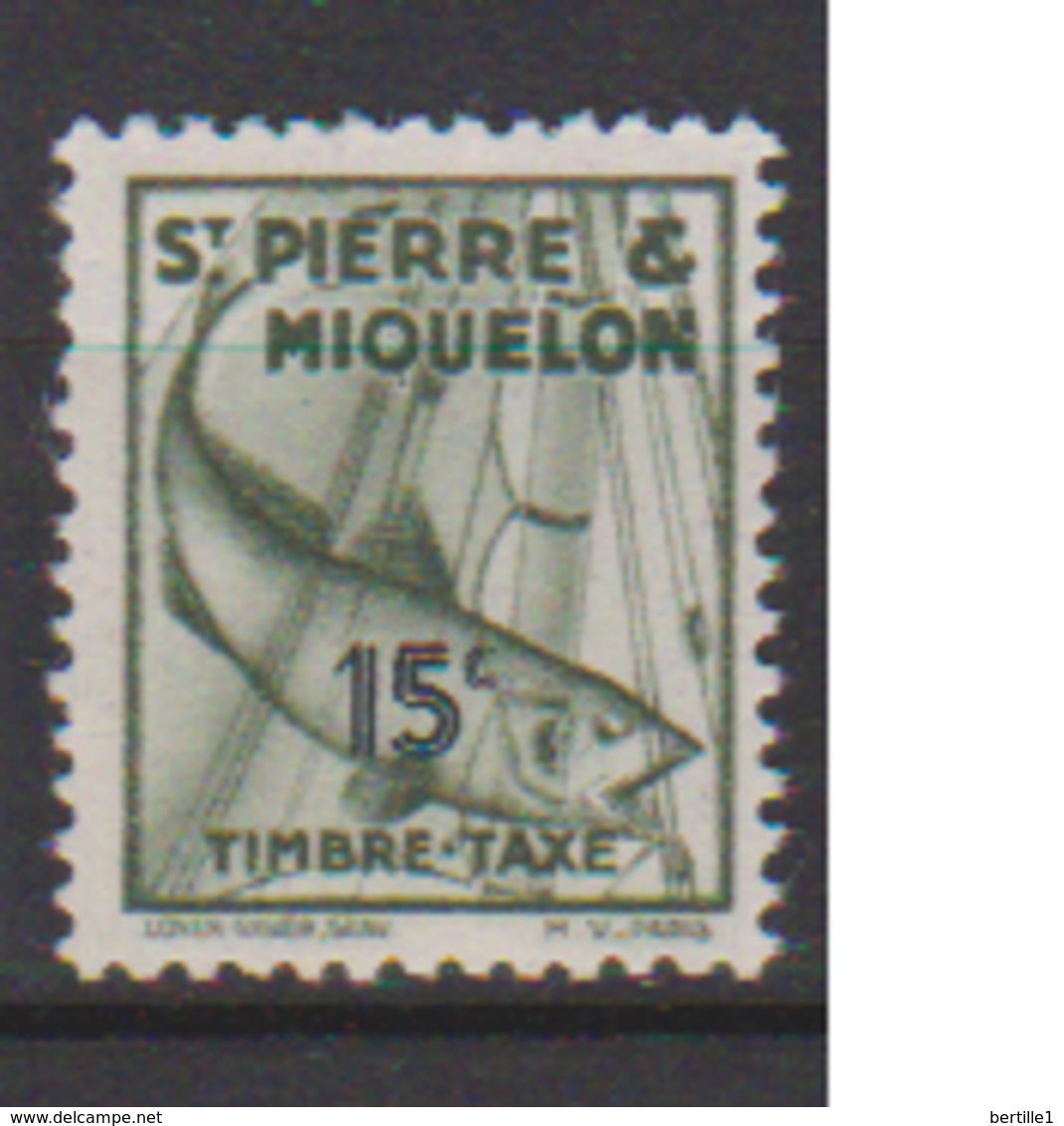 SAINT PIERRE ET MIQUELON       N°  YVERT  TAXE 34        NEUF AVEC CHARNIERES      ( CHARN  03/ 40 ) - Postage Due