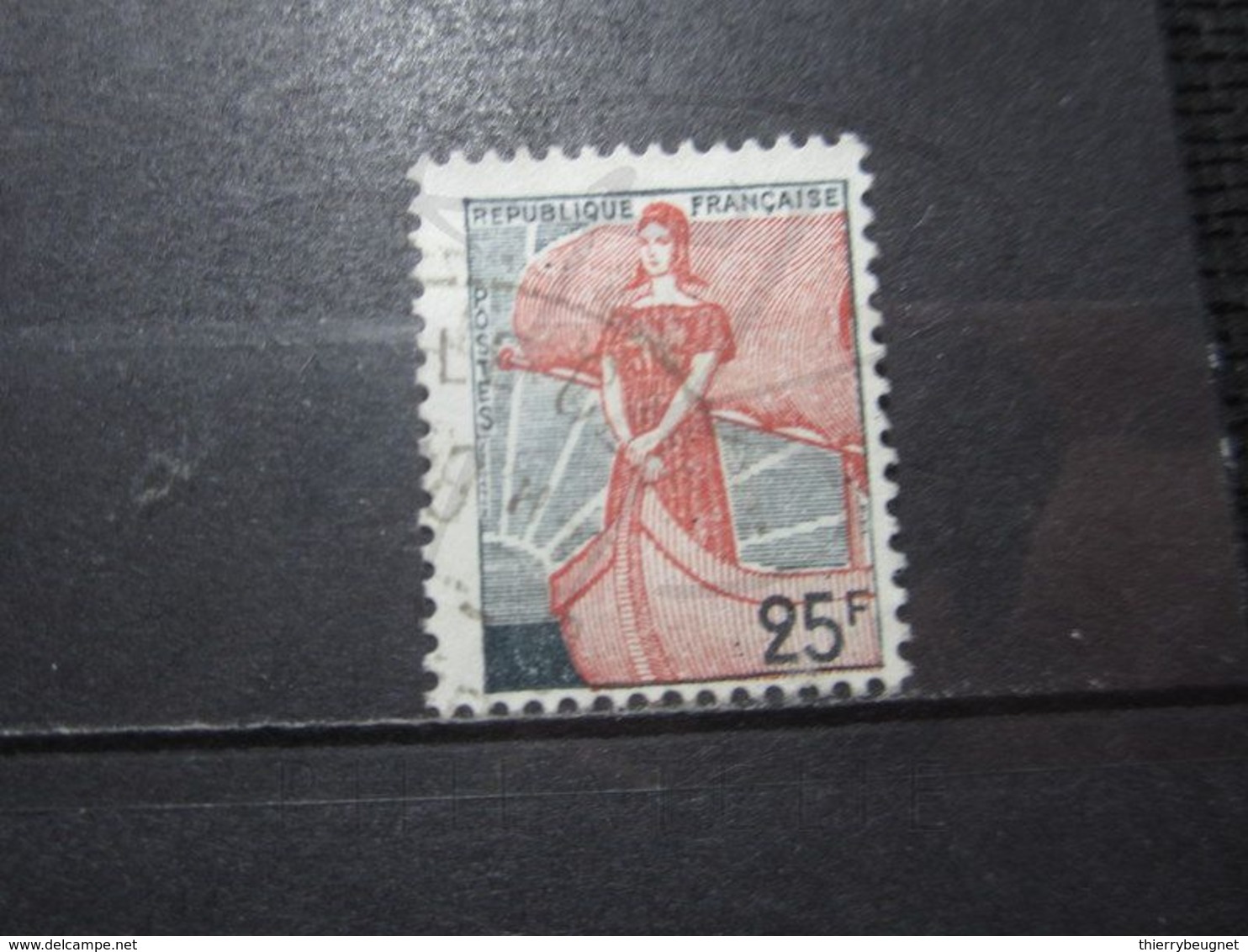 VEND BEAU TIMBRE DE FRANCE N° 1216 , ROUGE CLAIR !!! - Used Stamps