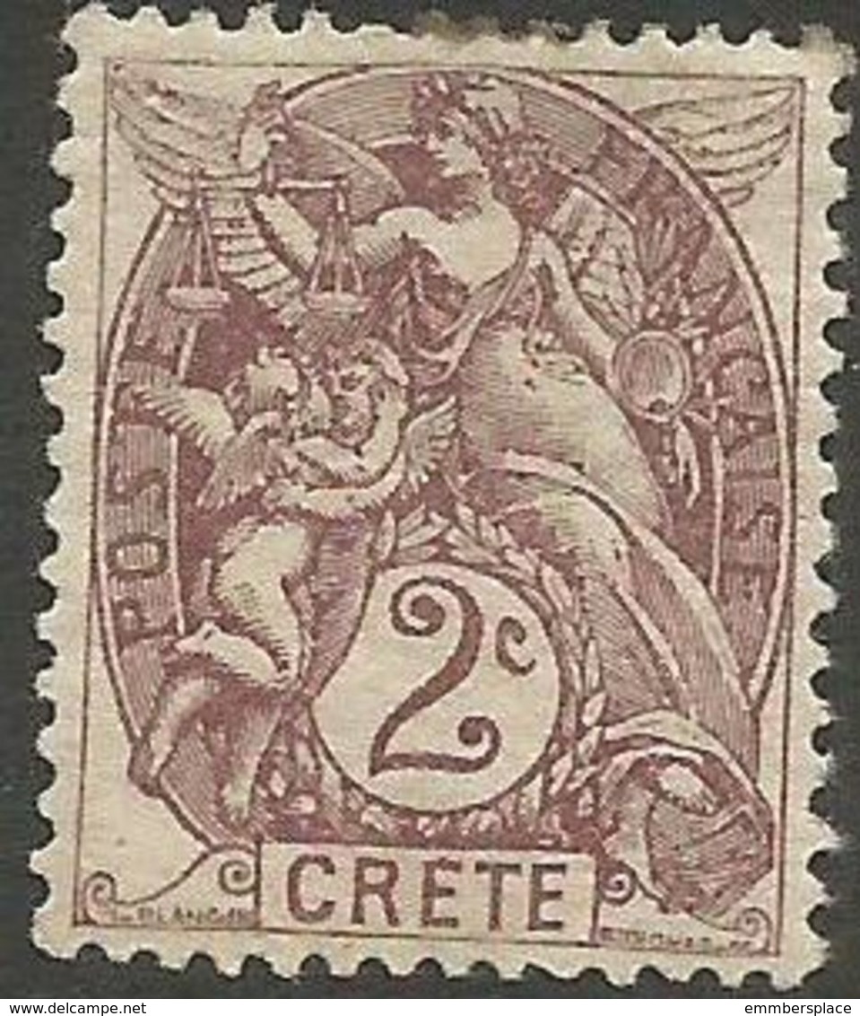 Crete - 1902-3 Blanc 2c MLH *   Sc 2 - Unused Stamps