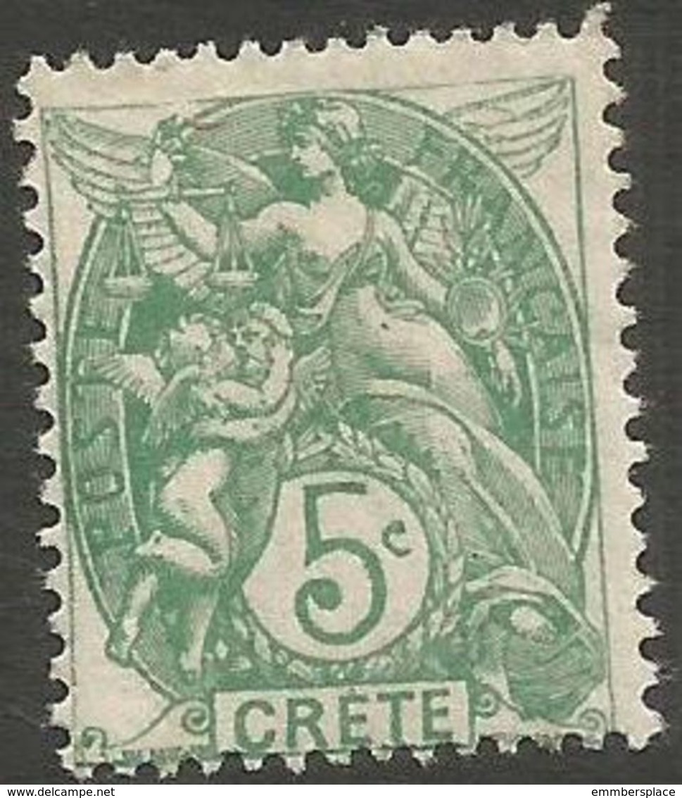 Crete - 1902-3 Blanc 5c MH *   Sc 5 - Unused Stamps