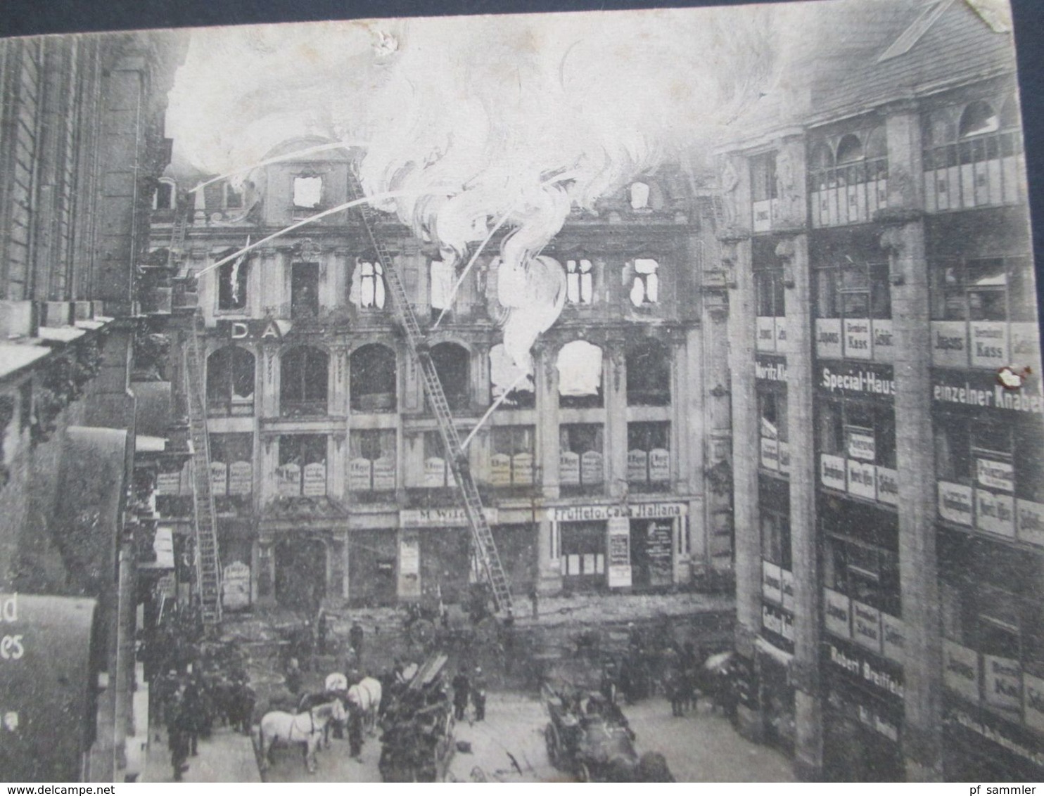 Deutsches Reich AK Der Riesenbrand Des Geschäftshauses Berlin Neue Friedrichstr. 79 Am 14.10.1910 - Mitte