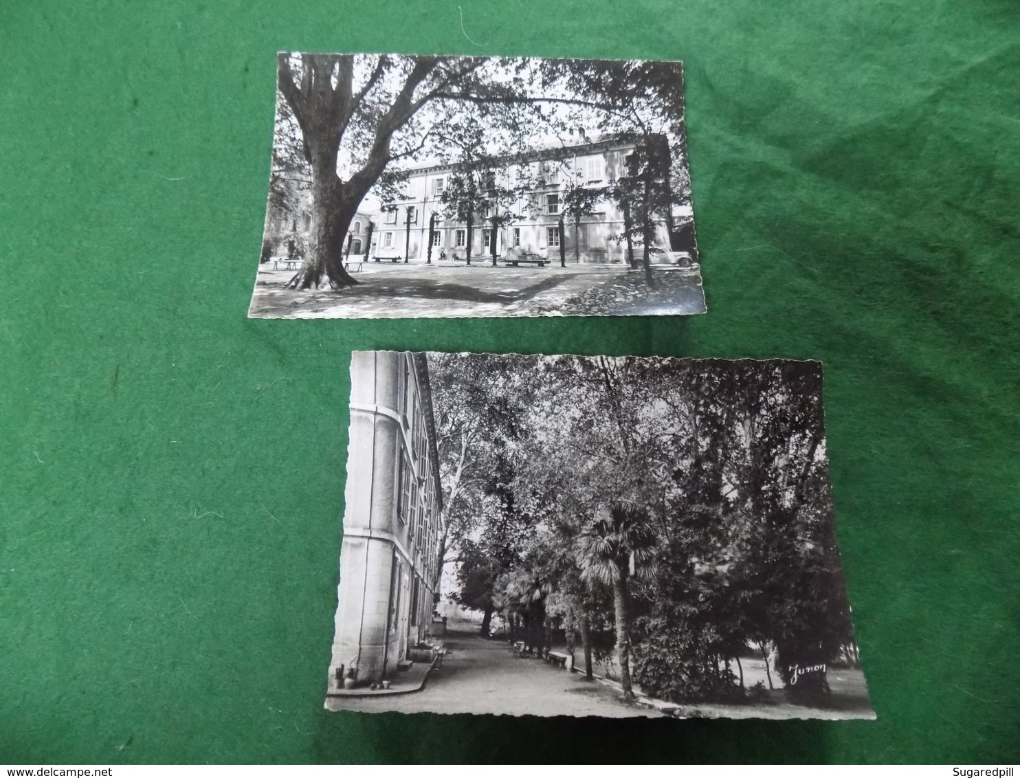 VINTAGE FRANCE: BEAUMES DE VENISE Hostellerie Du Chateau X2 B&w - Beaumes De Venise