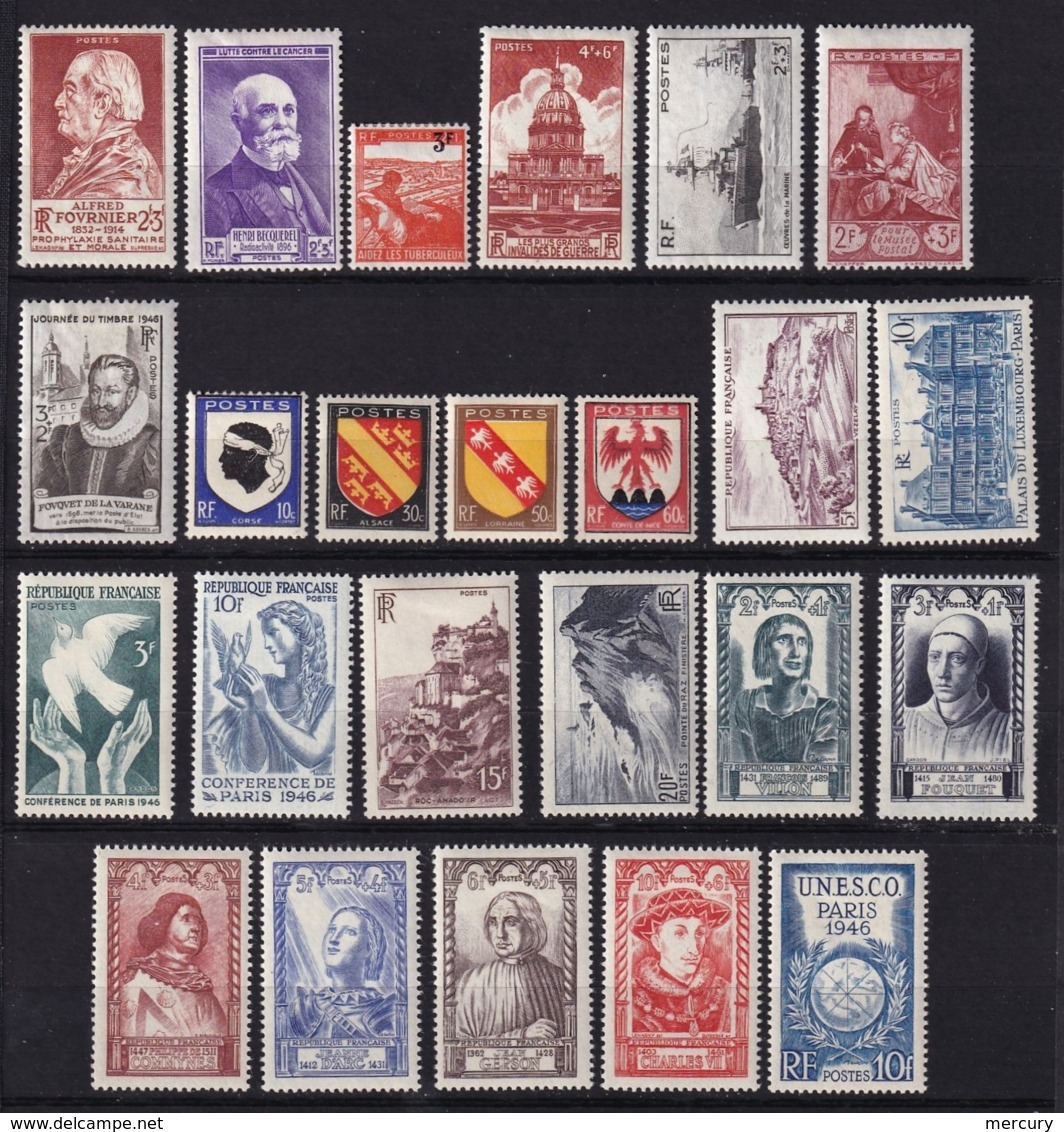 FRANCE - Année 1946 Complète Neuve TB - 24 Timbres - 1940-1949