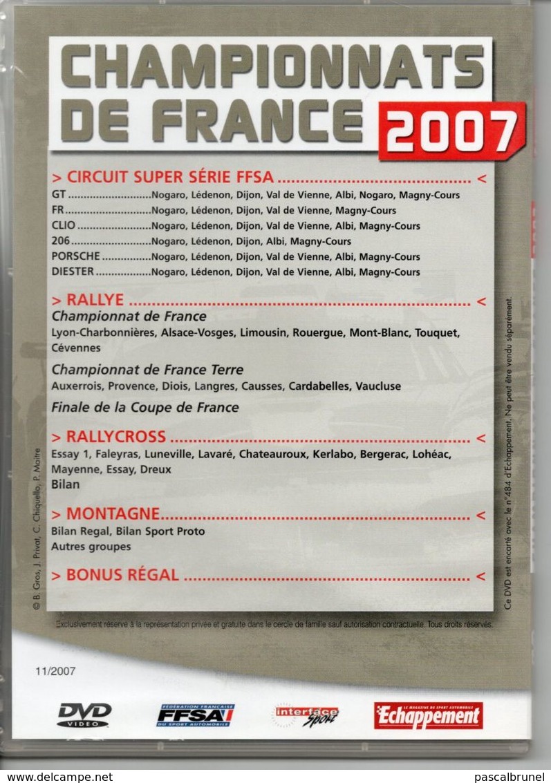 ÉCHAPPEMENT - CHAMPIONNATS DE FRANCE 2007 - Sports