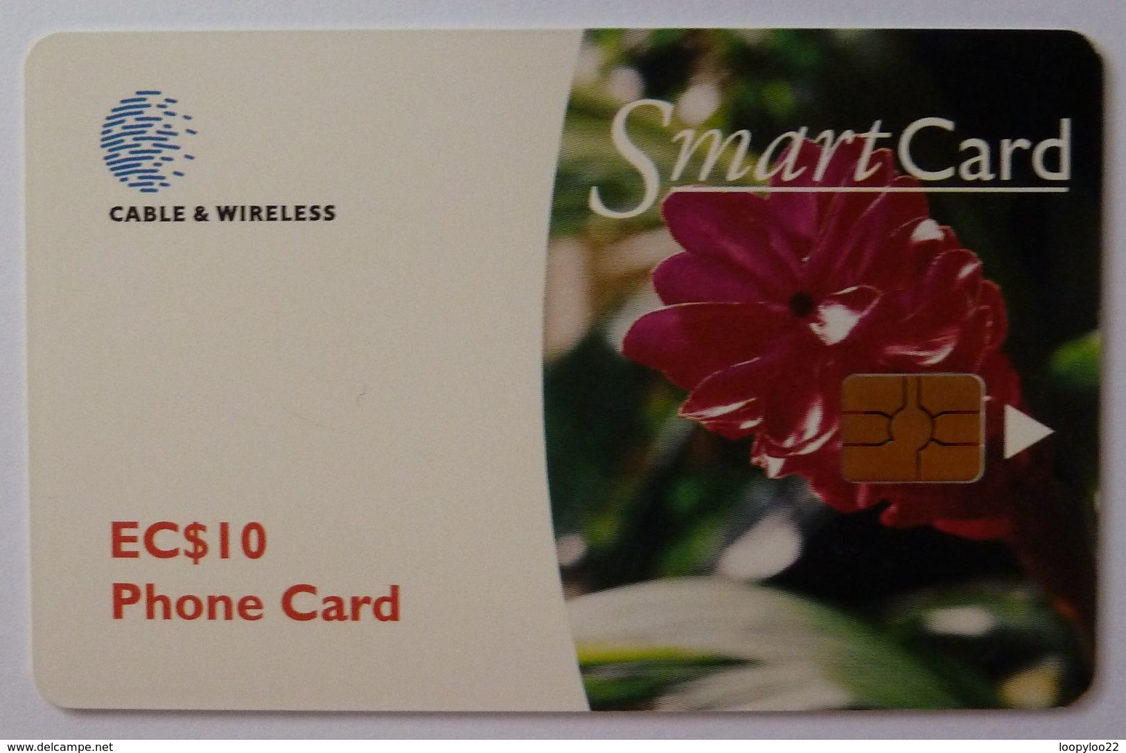 GRENADA - Chip - Smartcard - Ginger Lily - Floral Series - $10 - Used - Grenade