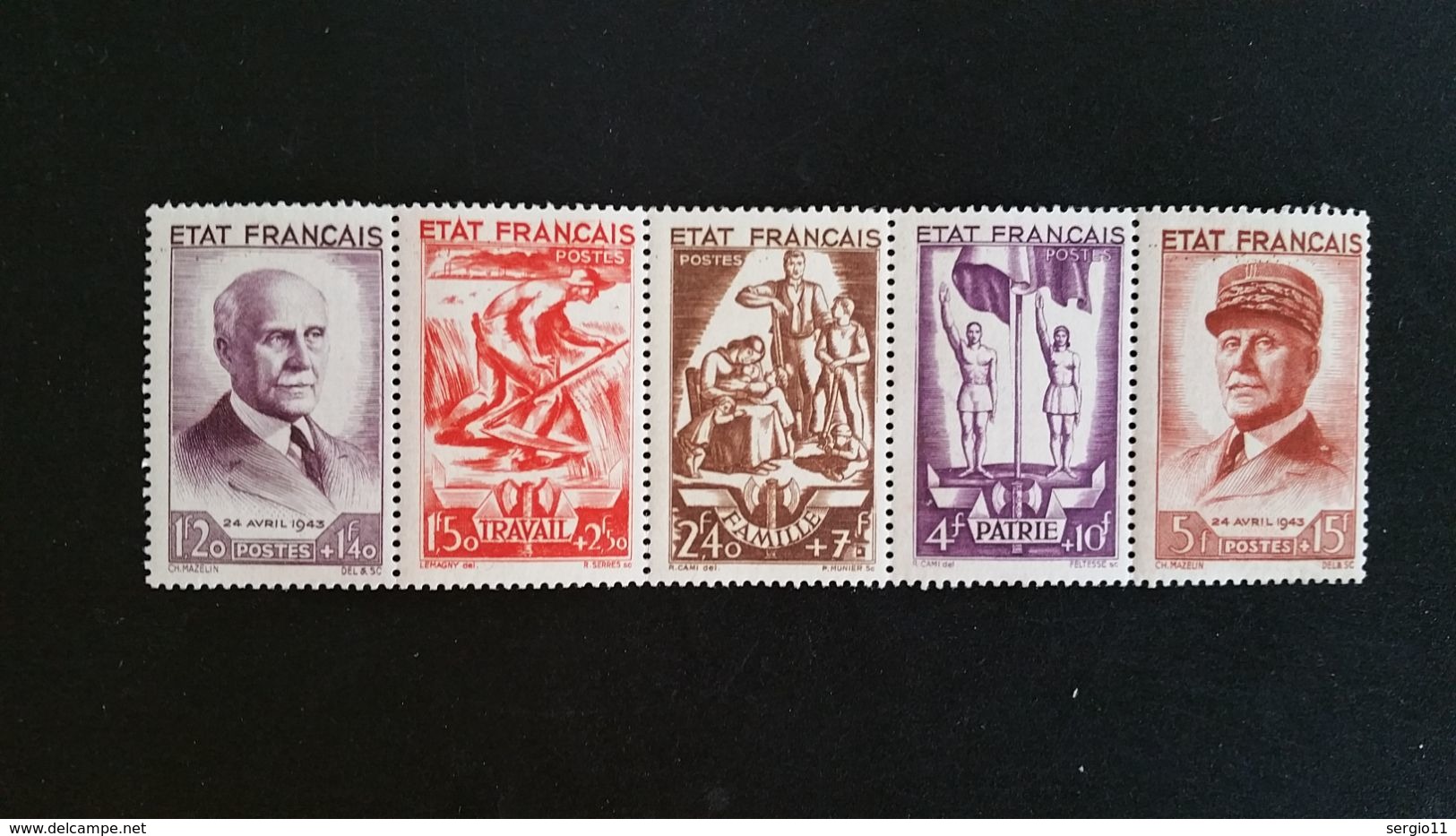 France Timbre NEUF N° 580A - Année 1943 Au Profit Du Secours National - Used Stamps