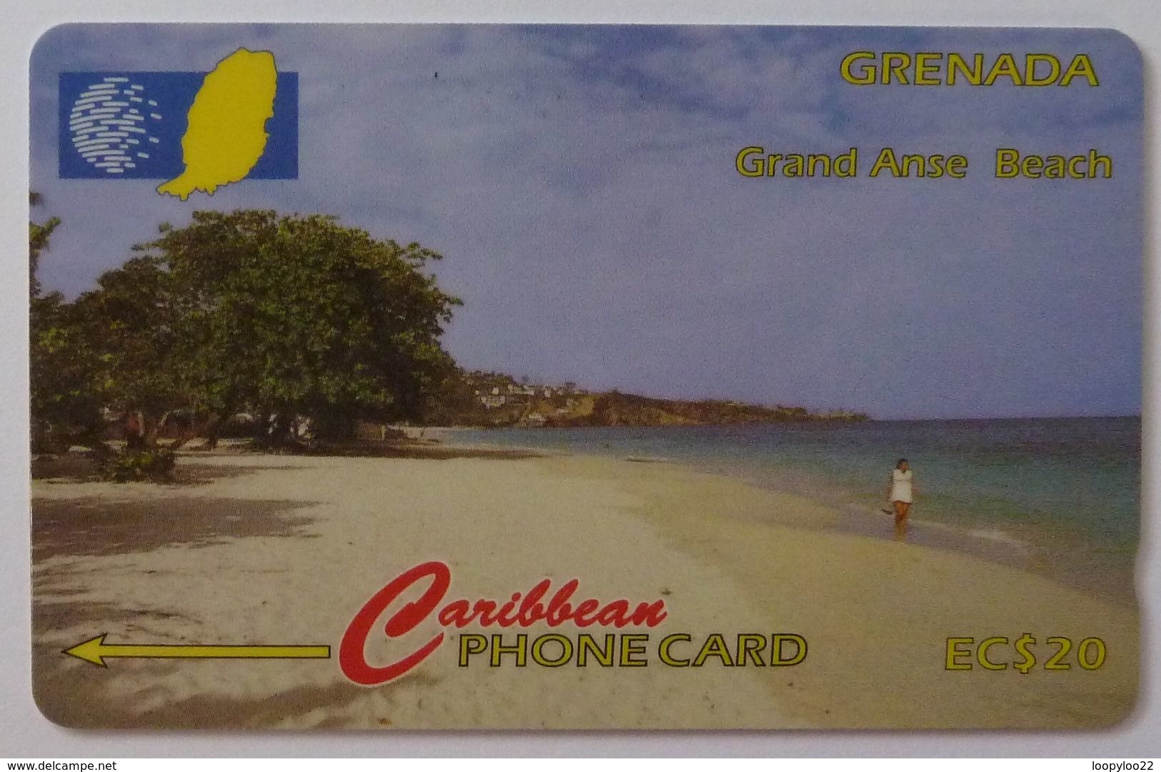 GRENADA - GPT - GRE-51C - Grand Anse Beach - $20 - Used - Grenade