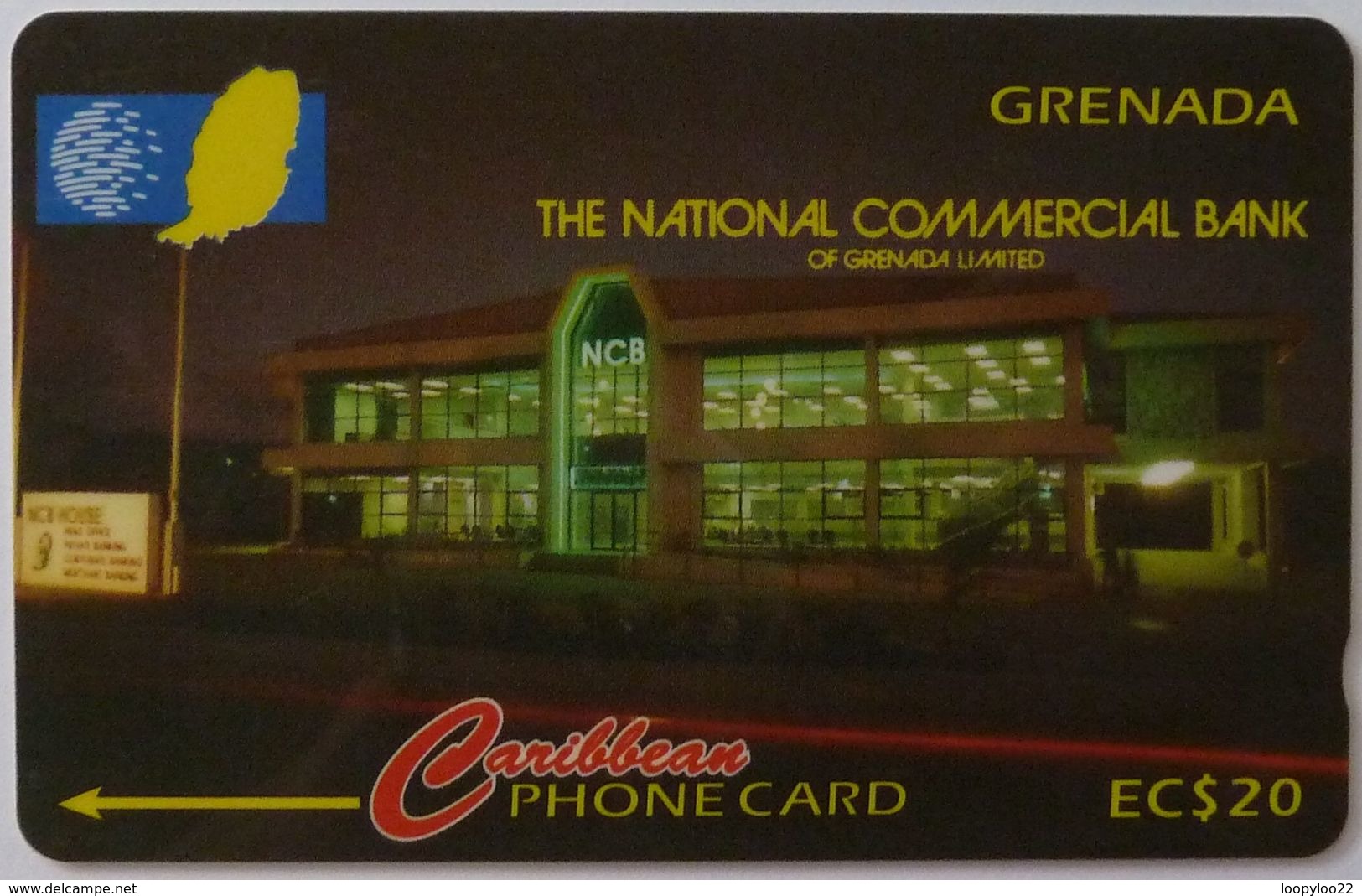 GRENADA - GPT - GRE-66F - National Commercial Bank - $20 - Used - Grenade