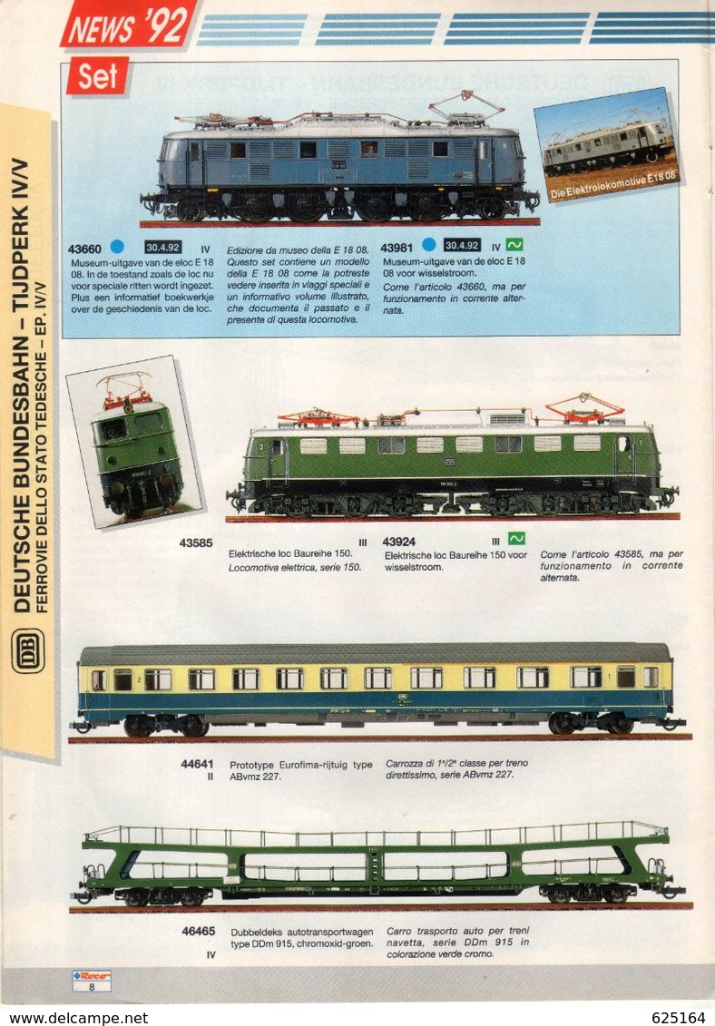 Catalogue ROCO 1992 SACHSEN MODELLE News Scale HO - En Néerlandais Et Italien - Nerlandés