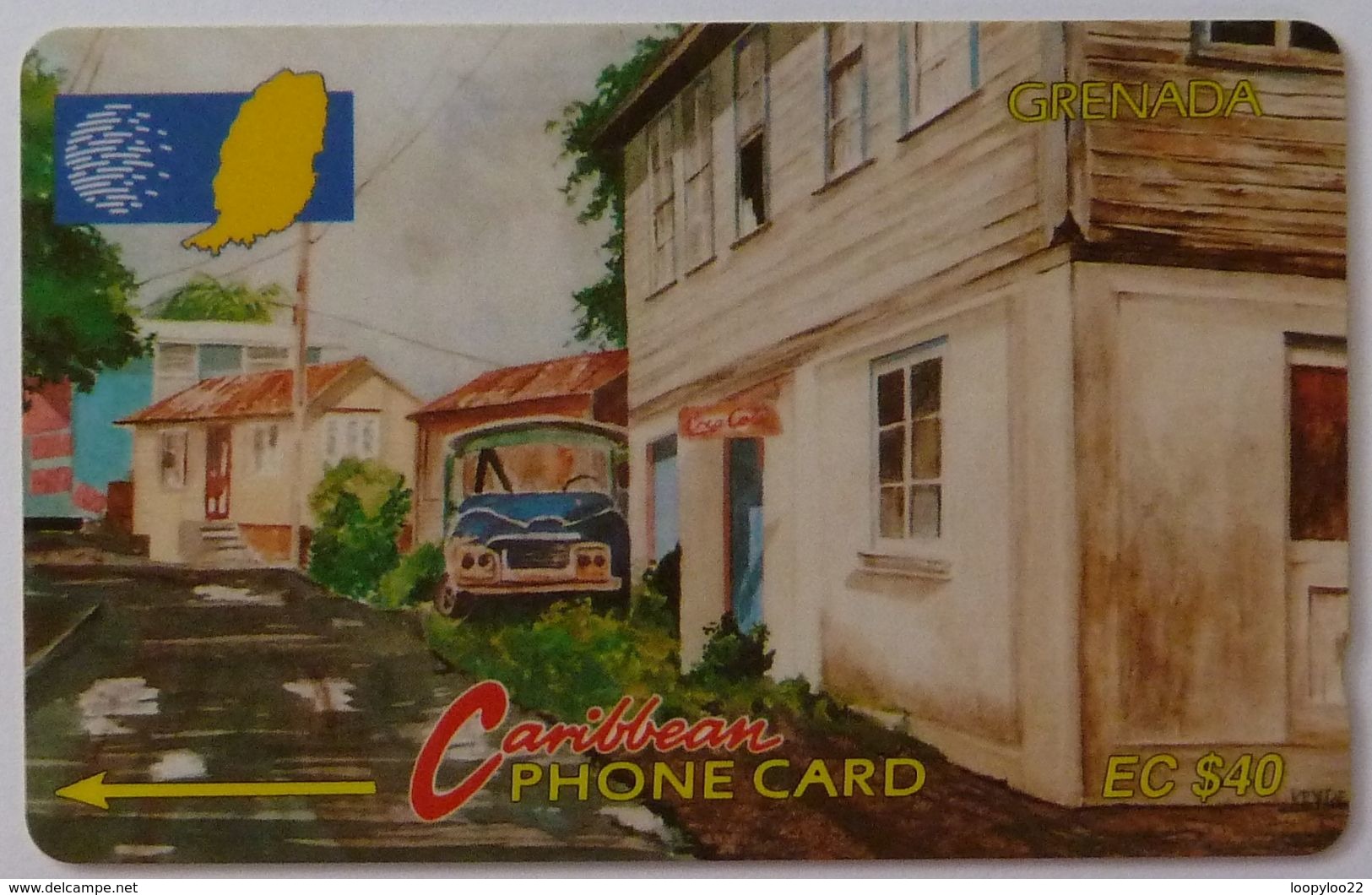 GRENADA - GPT - GRE-9C - Street Scene Gouvyave - $40 - Used - Grenada (Granada)