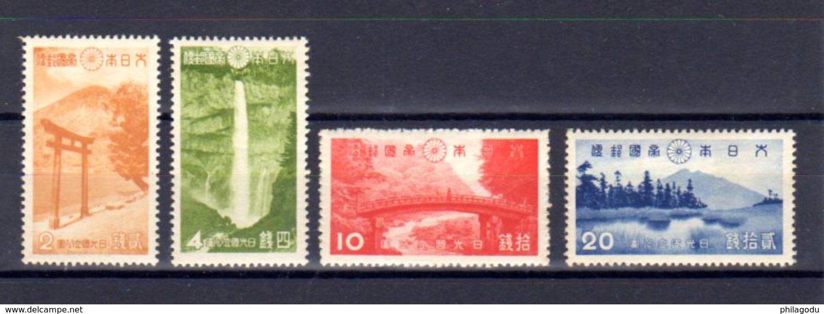 Japon 1938, Parc National De Nikko, 279 / 282*, Cote 50 € - Neufs