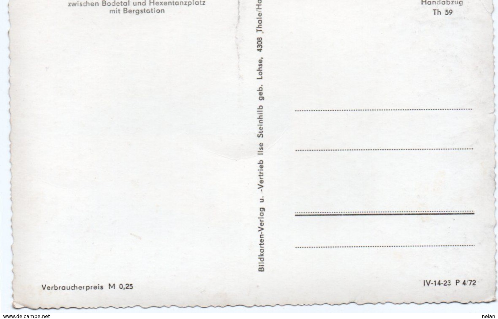 THALE / HARZ  -PERSONENSCHWEBEBAHN - Thale