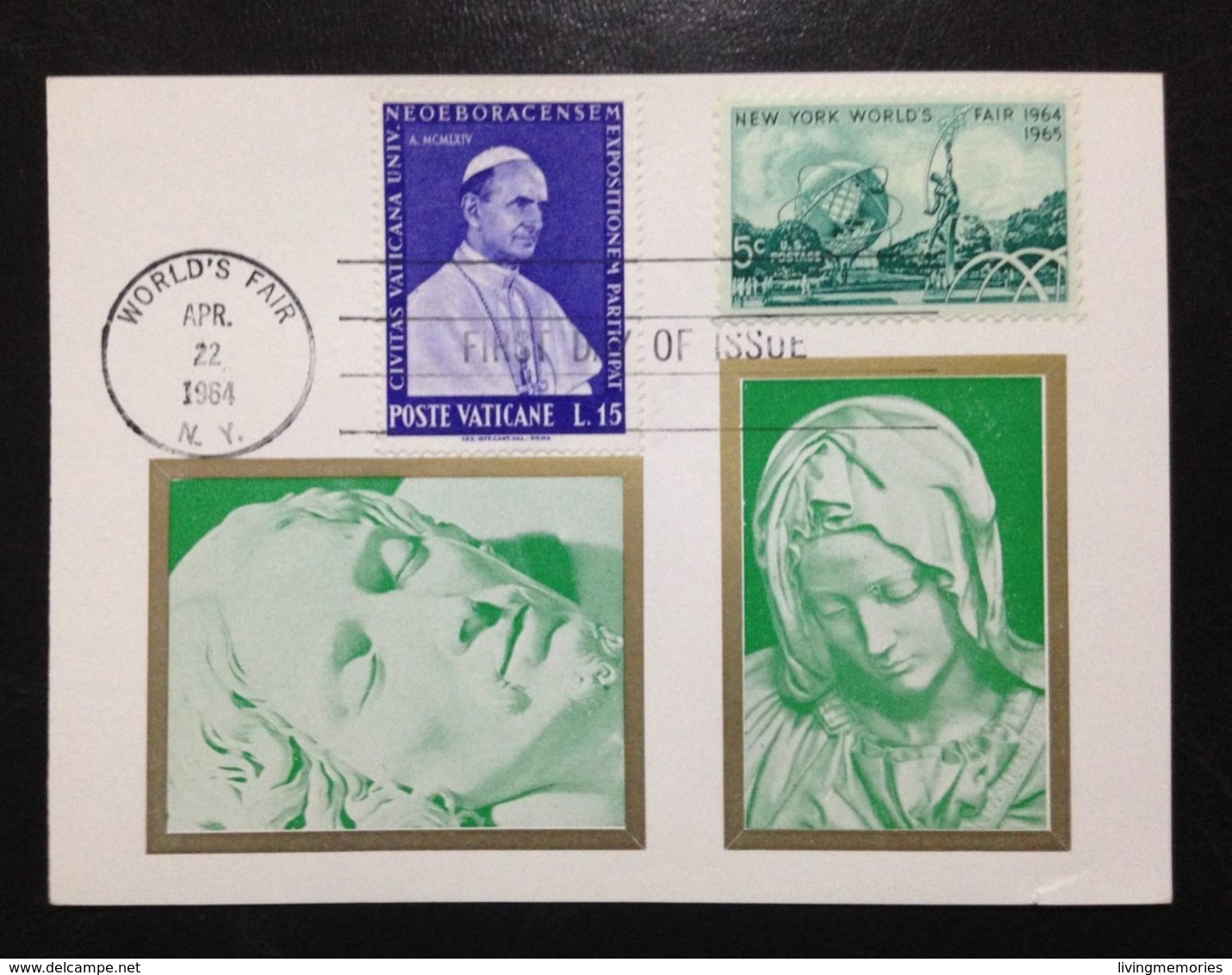 United States, Souvenir Sheet, WORLD'S FAIR NEW YORK, POPE PAUL VI, 1964 - Hojas Completas