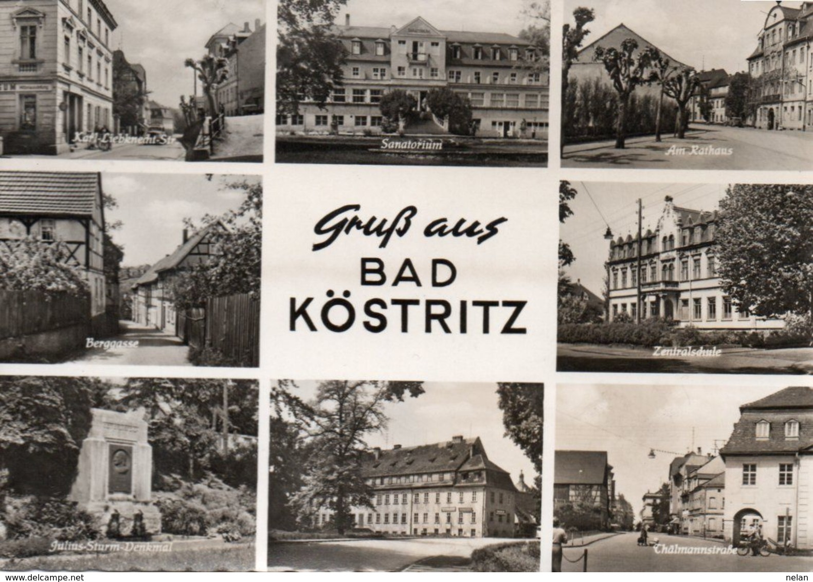 GERMANY-POST CARD-GRUSS AUS BAD KOSTRITZ - Bad Koestritz