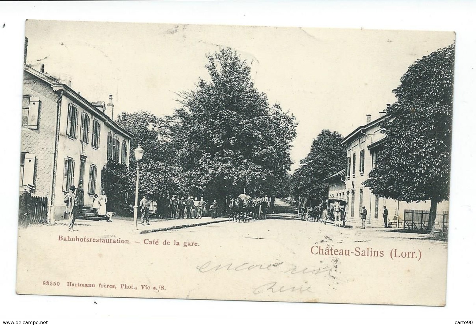 CPA CHATEAU SALINS - CAFÉ DE LA GARE - Chateau Salins