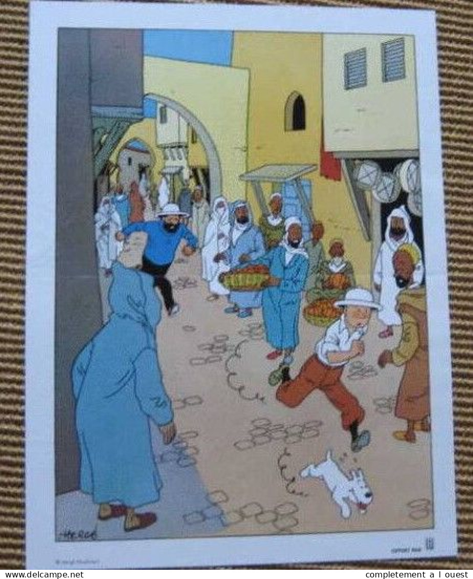 TINTIN Crabe Aux Pinces D'or LU Hergé Haddock Milou Affiche Poster - Affiches & Offsets