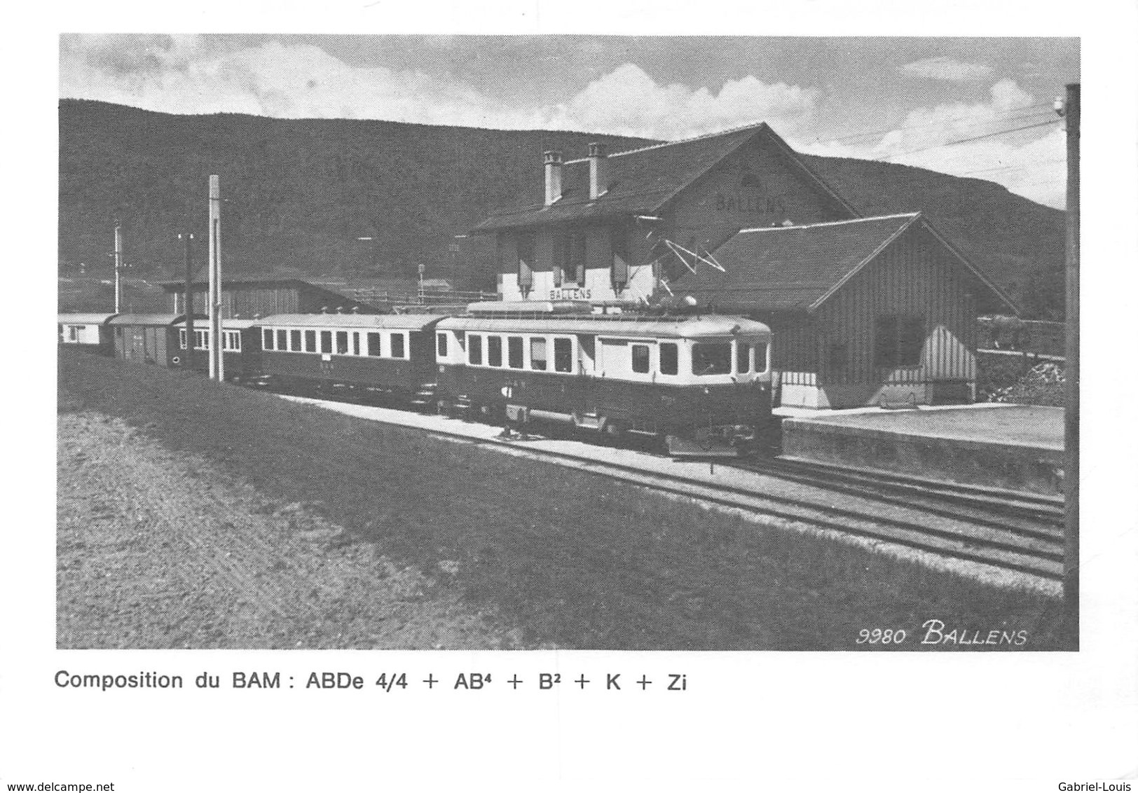 Carte Sans Indications Au Dos - Composition Du BAM - Bière - Apples - Morges Ligne De Chemin De Fer -Train - B.A.M - BAM - Apples