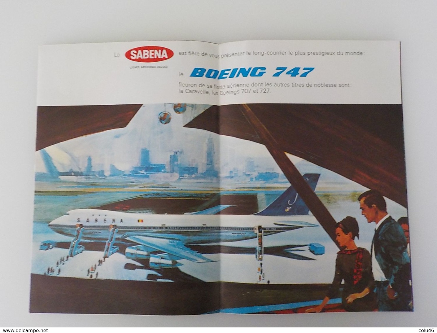 Aviation Sabena Présentation Avion Boeing 747 Intercontinental - Publicidad