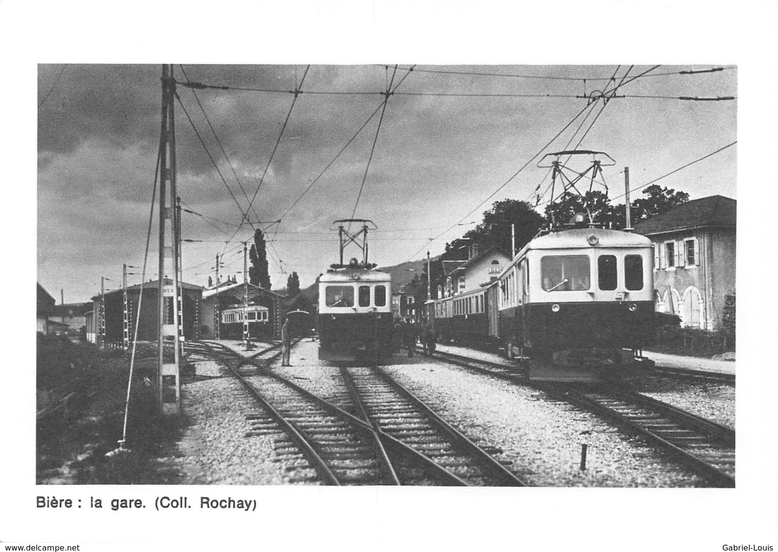 Carte Sans Indications Au Dos - Bière La Gare - Bière - Apples - Morges Ligne De Chemin De Fer -Train - B.A.M - BAM - Apples