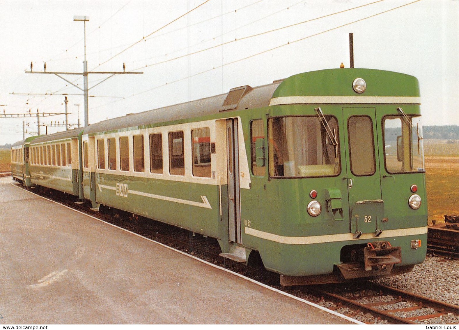 Voiture Pilote Bt 52 Vevey BBC 1982 - Bière - Apples - Morges - Ligne De Chemin De Fer -Train - B.A.M - BAM - Apples