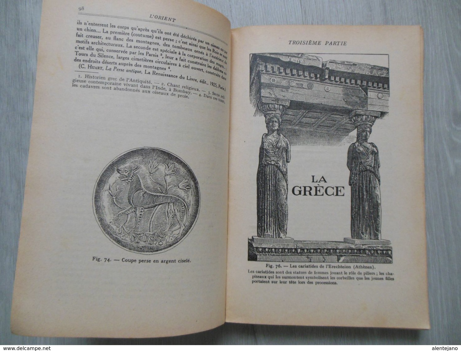 Livre L'Antiquité Orient, Rome, Grèce, 1955 par P. Hallynck et M. Brunet - Enseignement second degré - Masson & Cie