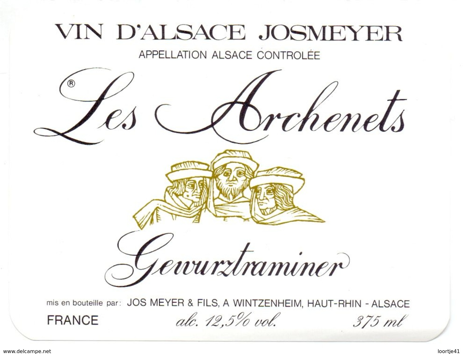 Etiket Etiquette - Vin - Wijn - D'Alsace Josmeyer - Les Archenets - Gewurztraminer - Gewurztraminer