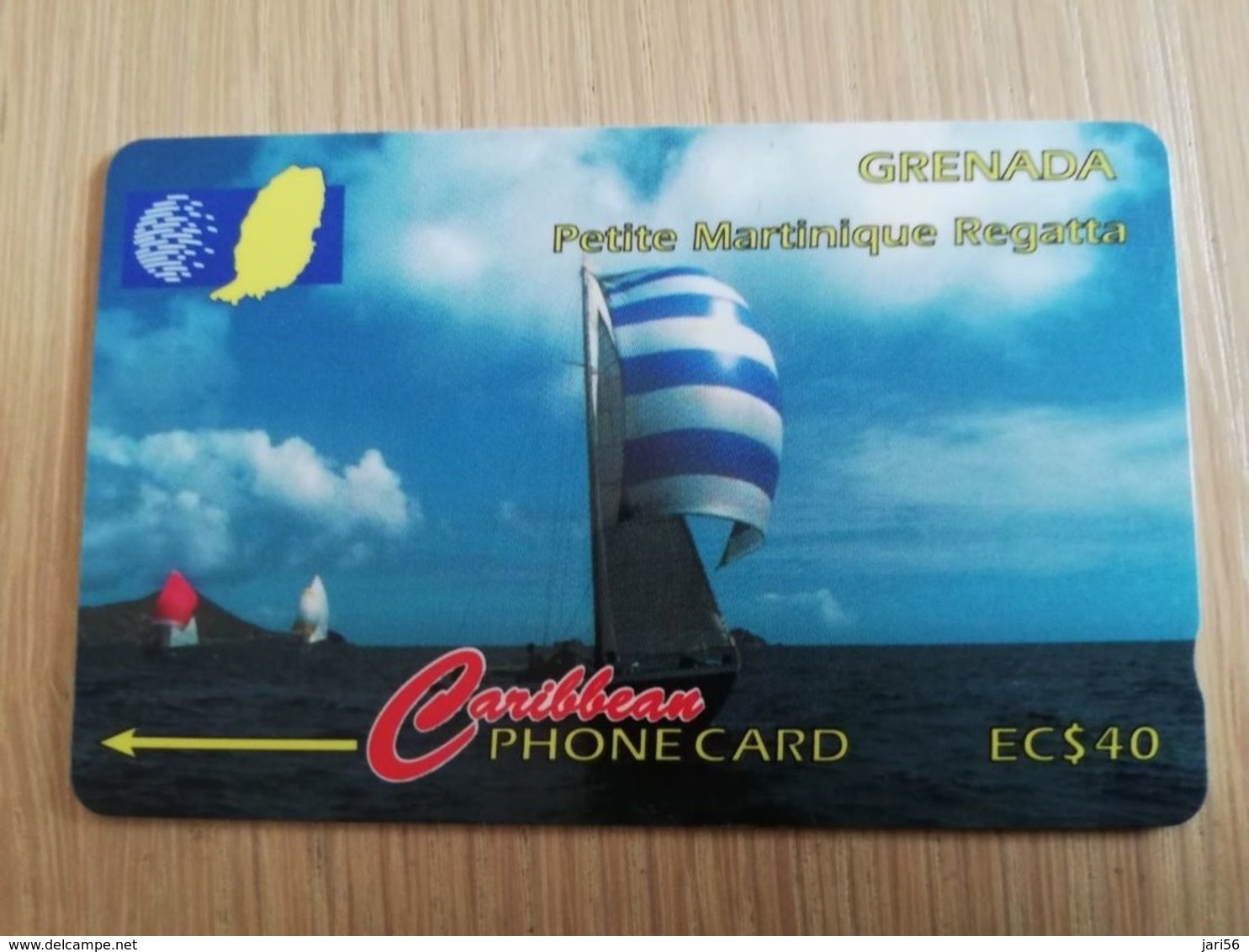 GRENADA  $ 40,- GPT GRE-13CGRC   PETITE MARTINIQUE REGATTA    MAGNETIC    Fine Used Card    **2256** - Grenada (Granada)