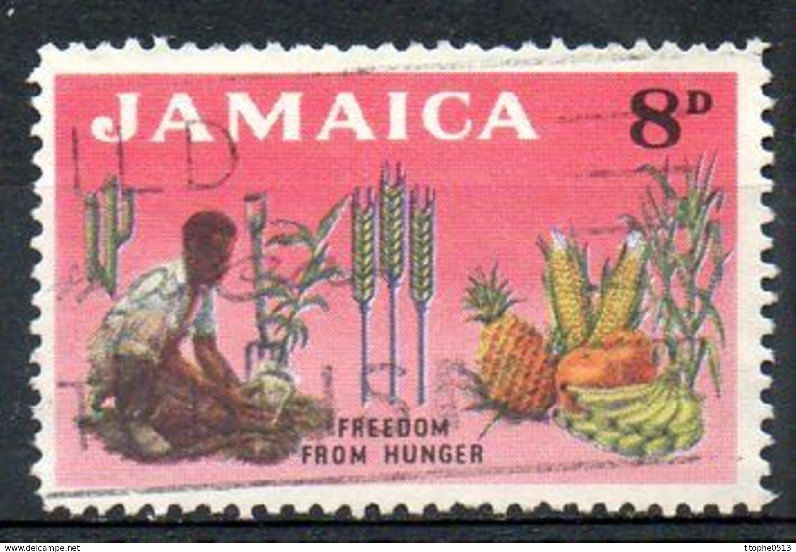 JAMAÏQUE. N°209 Oblitéré De 1963. Campagne Mondiale Contre La Faim. - Tegen De Honger