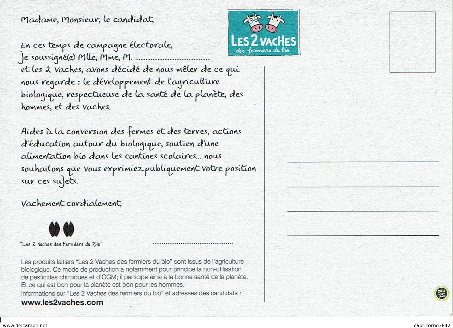 LES 2 VACHES - Pour Inviter Les Politiques à S'intéresser à L'élevage Biologique - Politieke Partijen & Verkiezingen