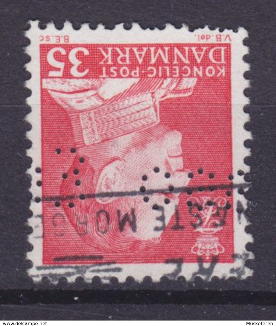 Denmark Perfin Perforé Lochung (E32) 'ESSO' Dansk Esso A/S København ERROR Variety Misplaced Perfin !! (2 Scans) - Variedades Y Curiosidades