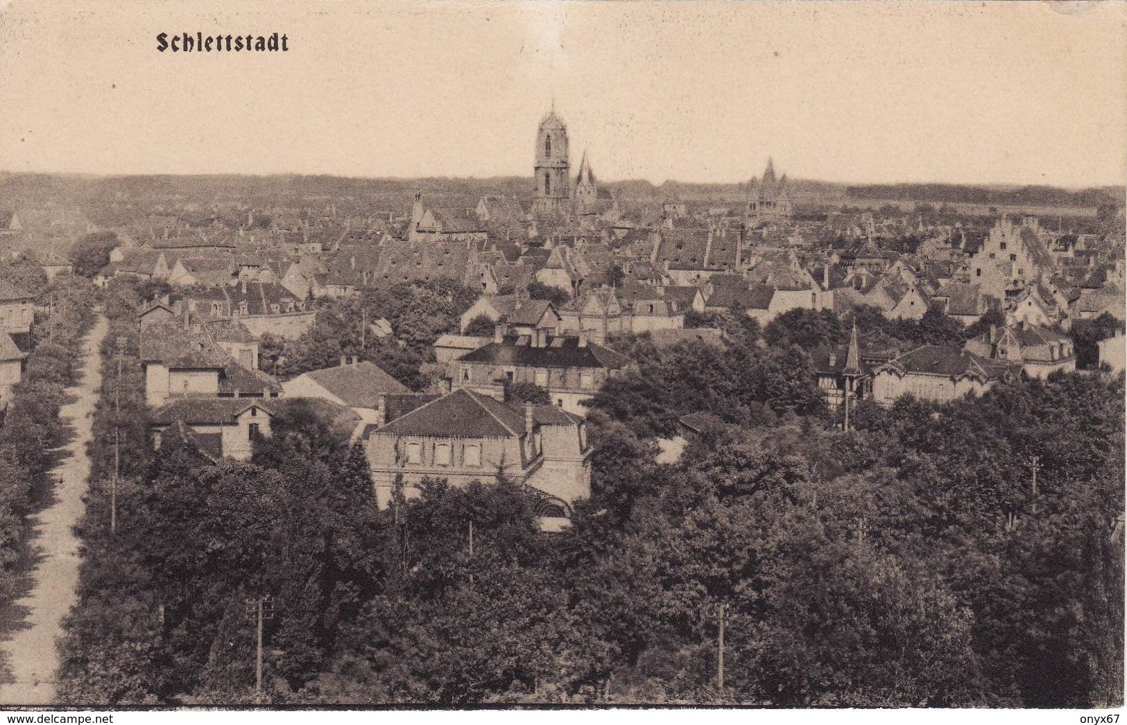 SELESTAT-SCHLETTSTADT (Bas-Rhin)  Vue Sur La Ville   2 SCANS - Selestat