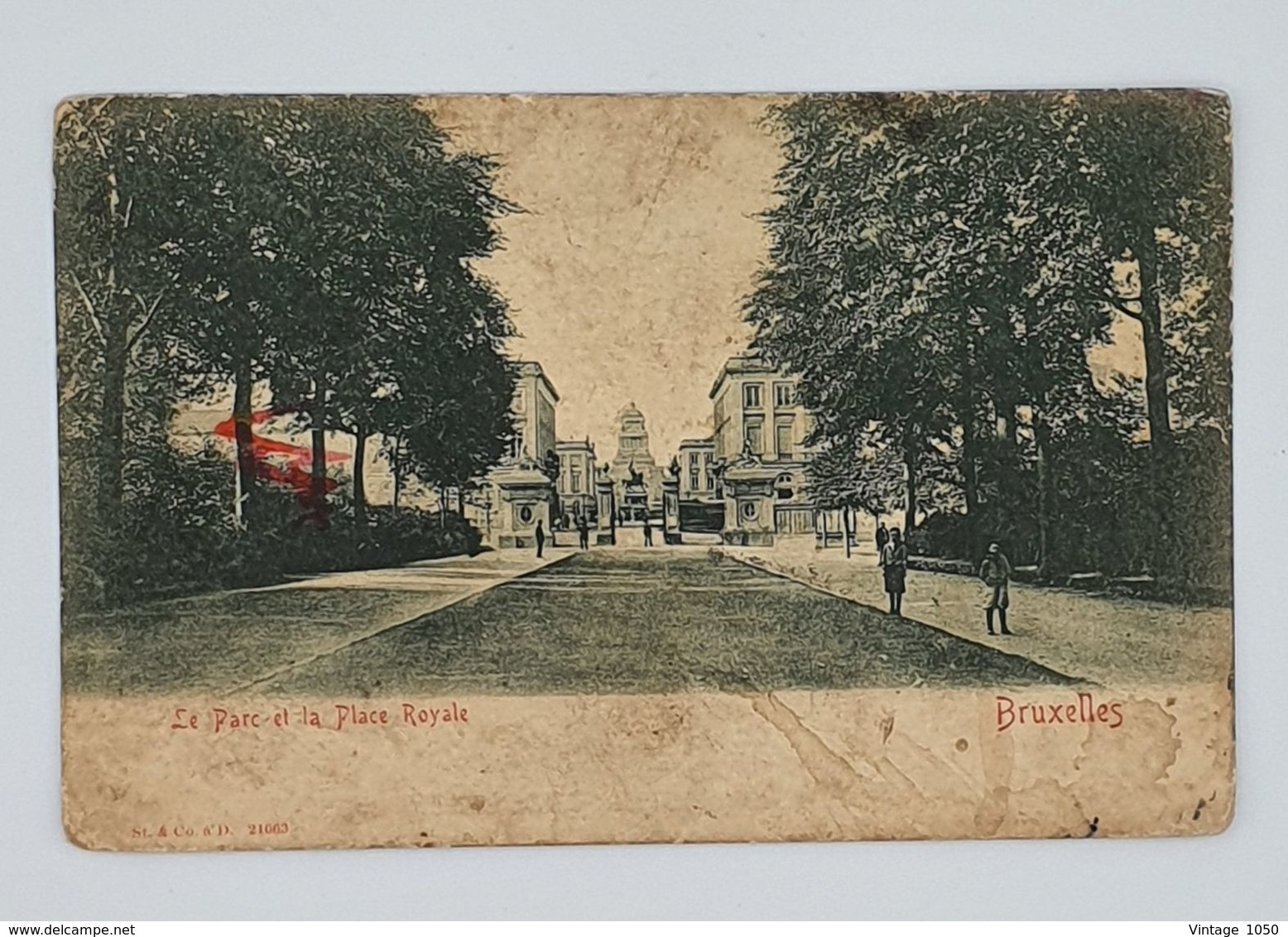 ➡️CPA BRUXELLES - Le Parc Et La Place Royale  Circa 1905  +/-9x14cm #808123 - Bossen, Parken, Tuinen