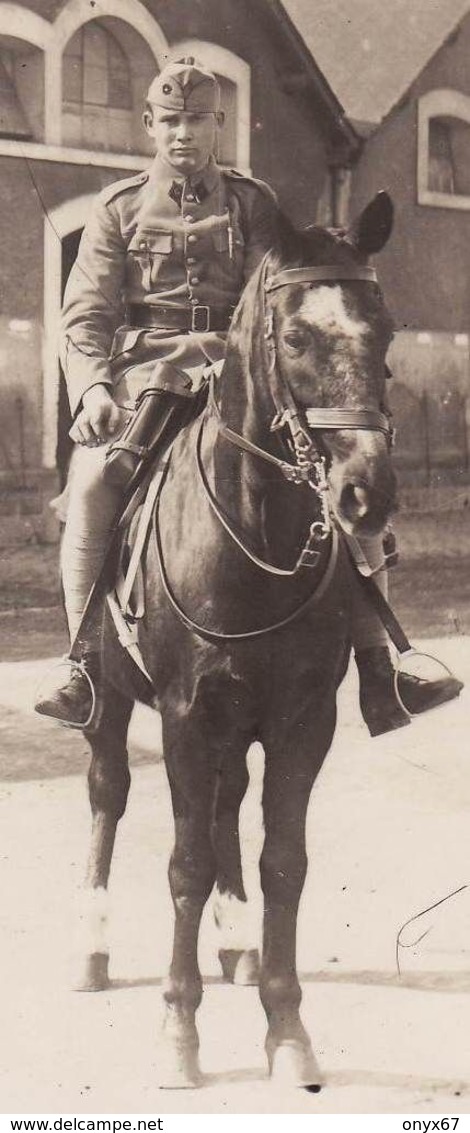 Carte Postale Photo Militaire Français Soldat à Cheval 6 ème Régiment De Cavalerie à MARSEILLE ?? (Bouche Du Rhône) - Regimenten