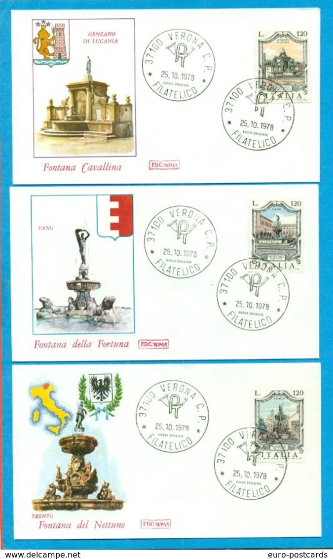 FDC - ITALIA - 1978 -  FONTANE - FDC