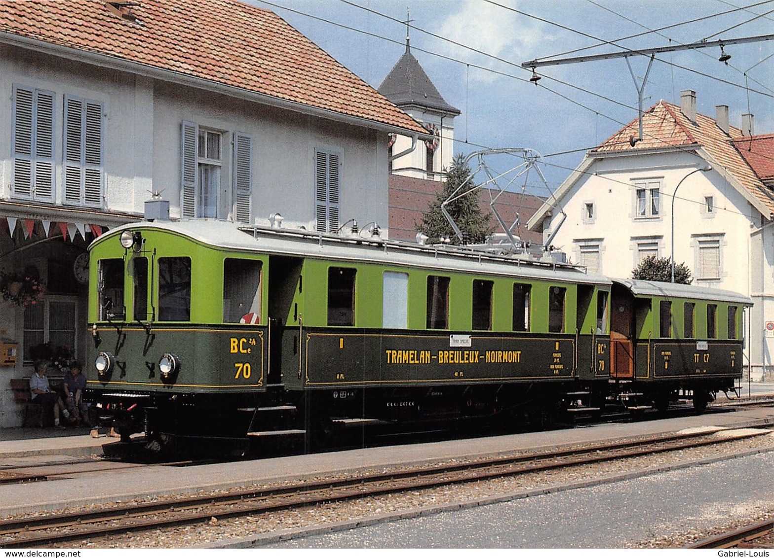 Tramelan Breuleux Noirmont Chemins De Fer Du Jura C.J - CJ - Ligne De Chemin De Fer -Train - BCe 2/4 70 - Le Noirmont