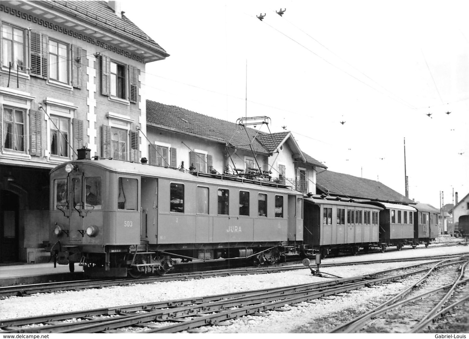 BVA - Tramelan La Gare - Chemins De Fer Du Jura C.J - CJ - Ligne De Chemin De Fer - Tramelan