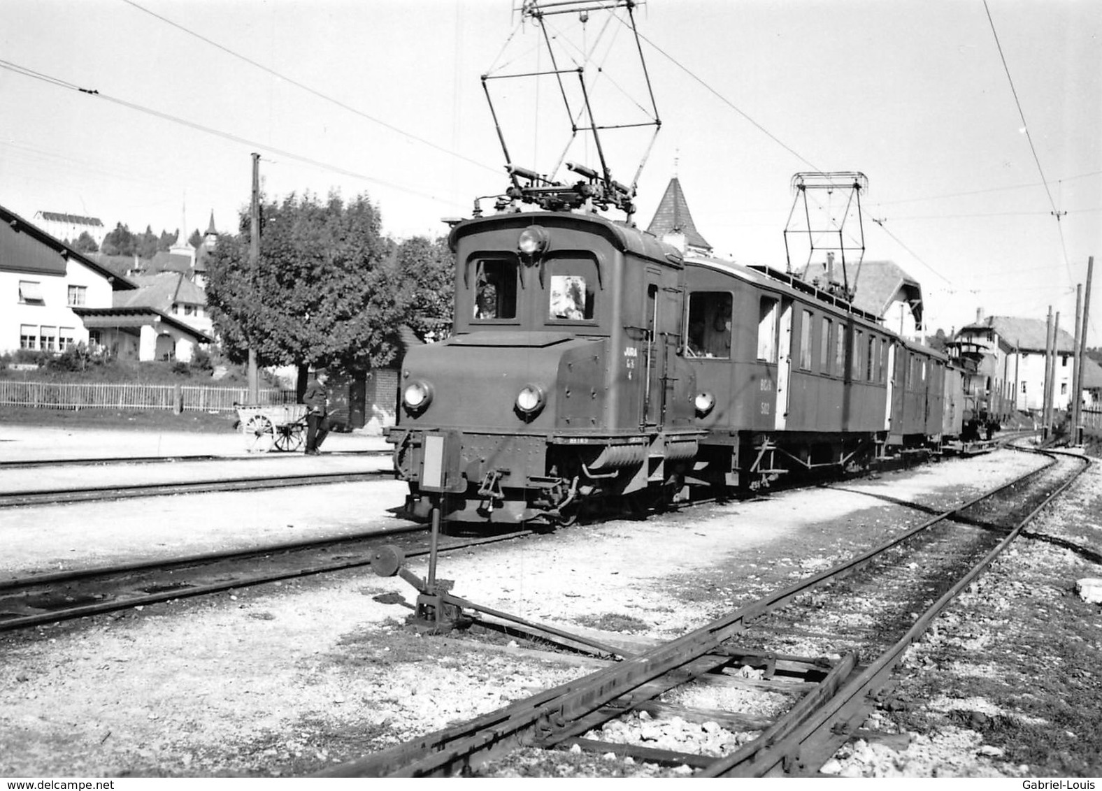 BVA -  Arrivée Au Noirmont  - Chemins De Fer Du Jura C.J - CJ - Ligne De Chemin De Fer - Le Noirmont