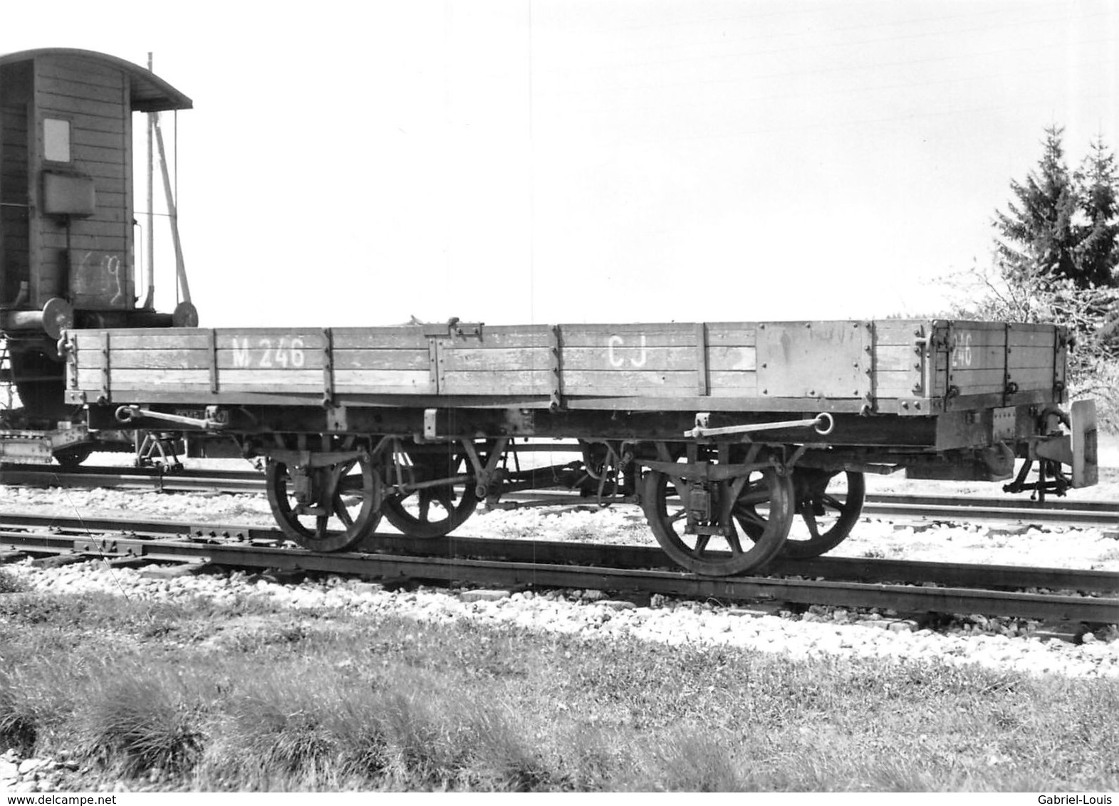 BVA - Plat à Ranchers M 246 à Saignelégier  - Chemins De Fer Du Jura C.J - CJ - Ligne De Chemin De Fer - Saignelégier