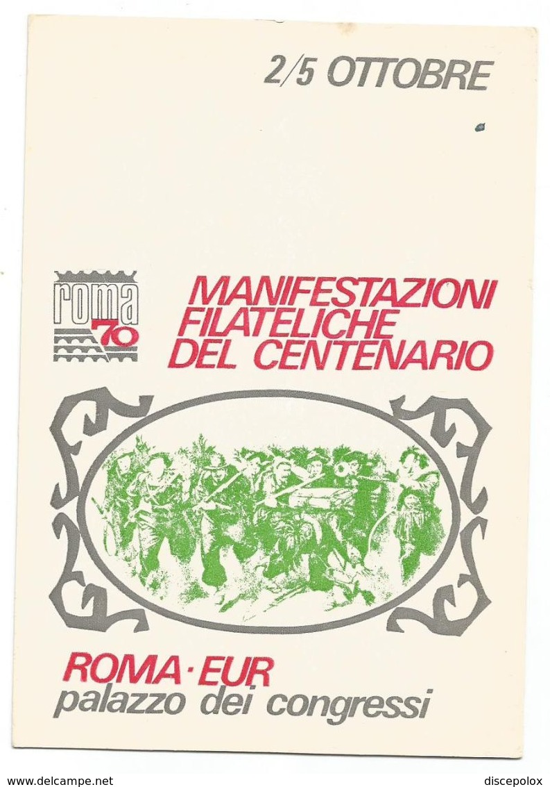 XW 2447 Roma - Manifestazioni Filateliche Del Centenario 1970 Eur Palazzo Congressi - Annullo Commemorativo - Exhibitions