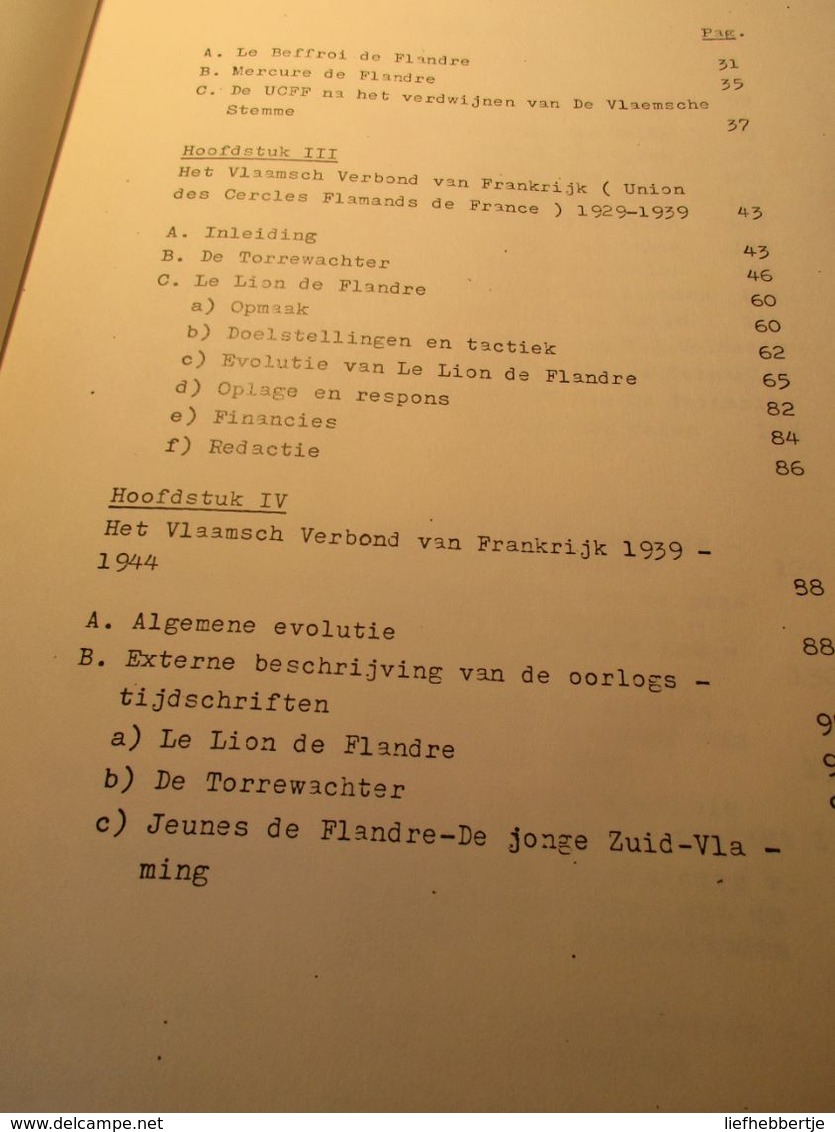 De Tijdschriften Uitgegeven Door Het Vlaamsch Verbond Van Frankrijk -  Frans-Vlaanderen - Noord-Frankrijk - History