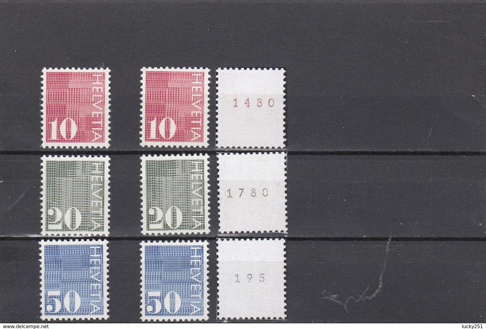 Suisse - Année 1970 - Courants - Neuf** - Timbres-poste Pour Distributeurs Automatiques Et Avec Marque De Contrôle - Ungebraucht