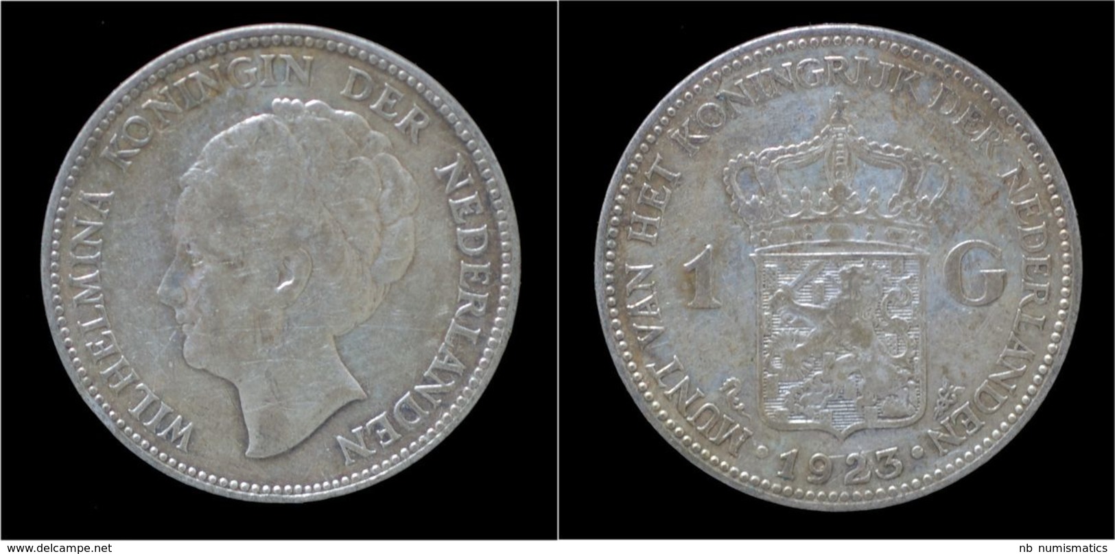 Netherlands Wilhelmina I 1 Gulden 1923 - 1 Florín Holandés (Gulden)