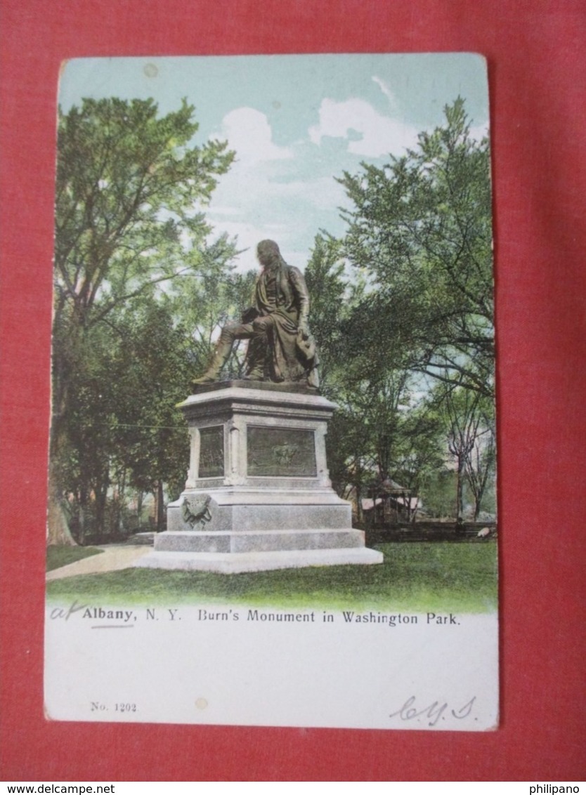 Burn's Monument In Washington Park - New York > Albany   Ref 4141 - Albany