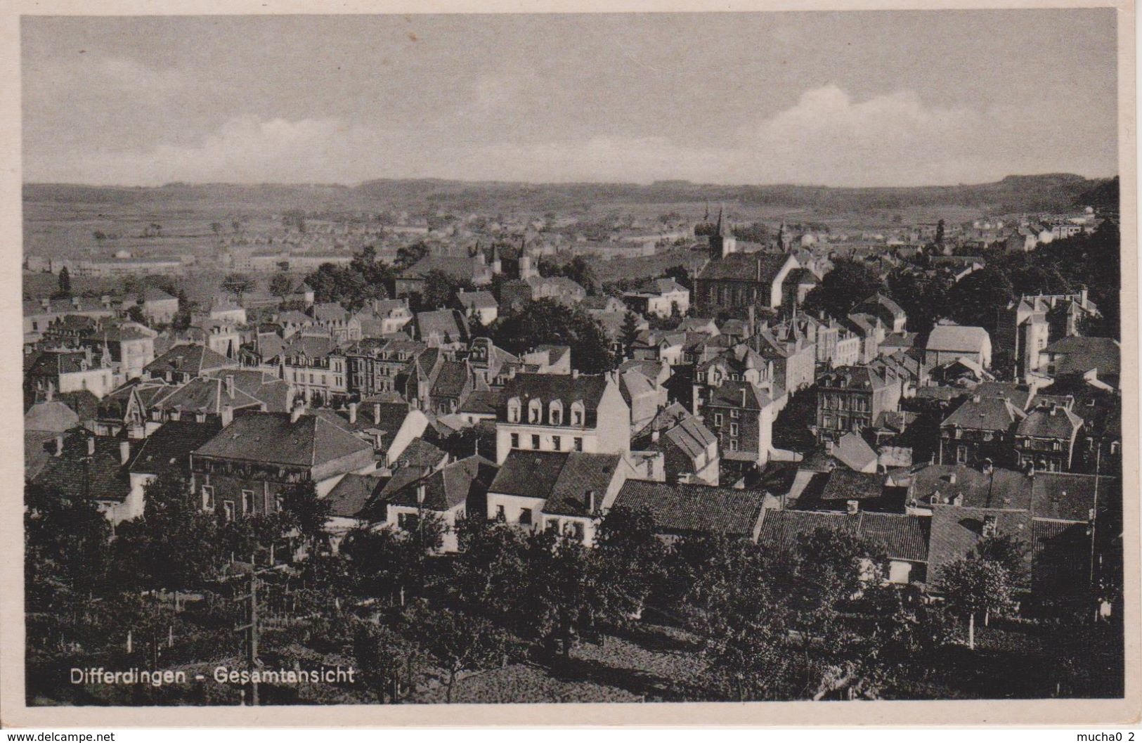 DIFFERDANGE - PANORAMA - CARTE GERMANISEE - Differdange