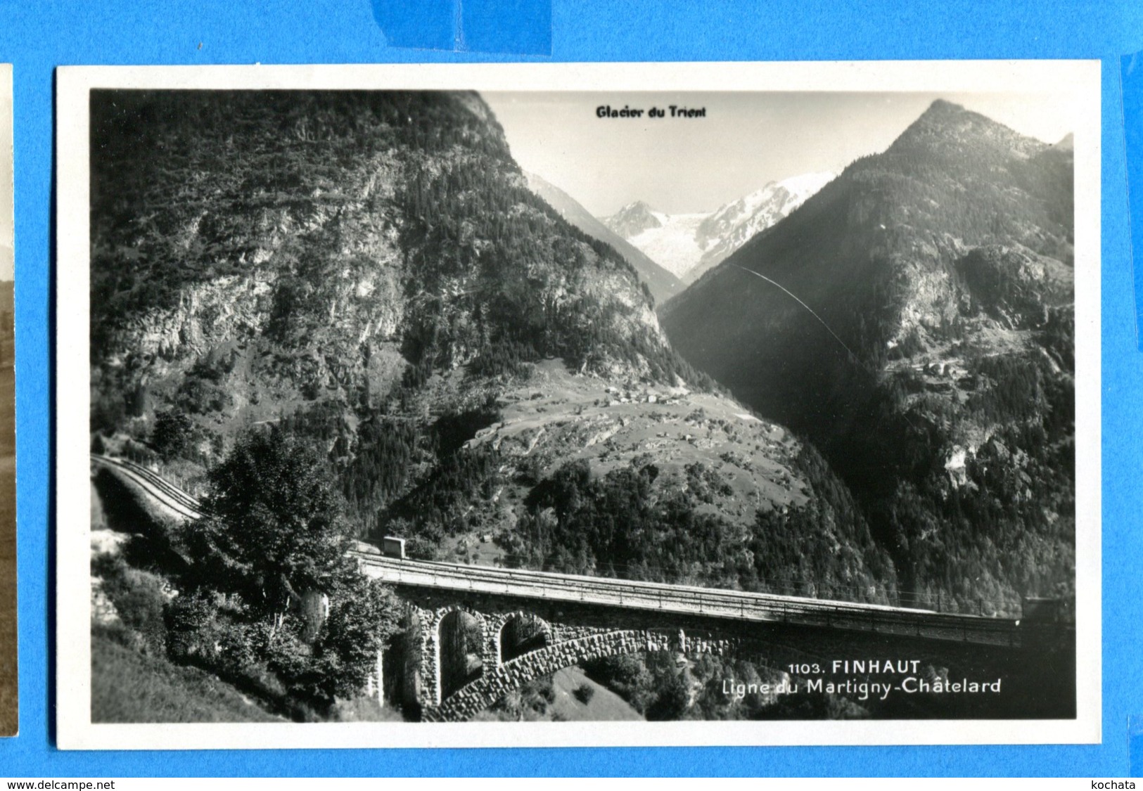 COV1245, Finhaut, Ligne Chemin De Fer Martigny - Châtelard, Glacier Du Trient, 1103, Perrochet-Matile, Circulée 1931 - Finhaut